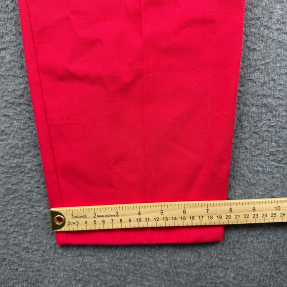 Sag Harbor Vintage Red High Waisted Pleated Straight Leg Dress Pants Womens 14 - Picture 7 of 10